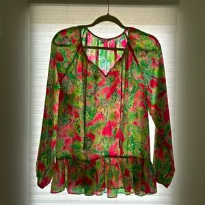 Lilly Pulitzer Raz Berry Catty Shack top